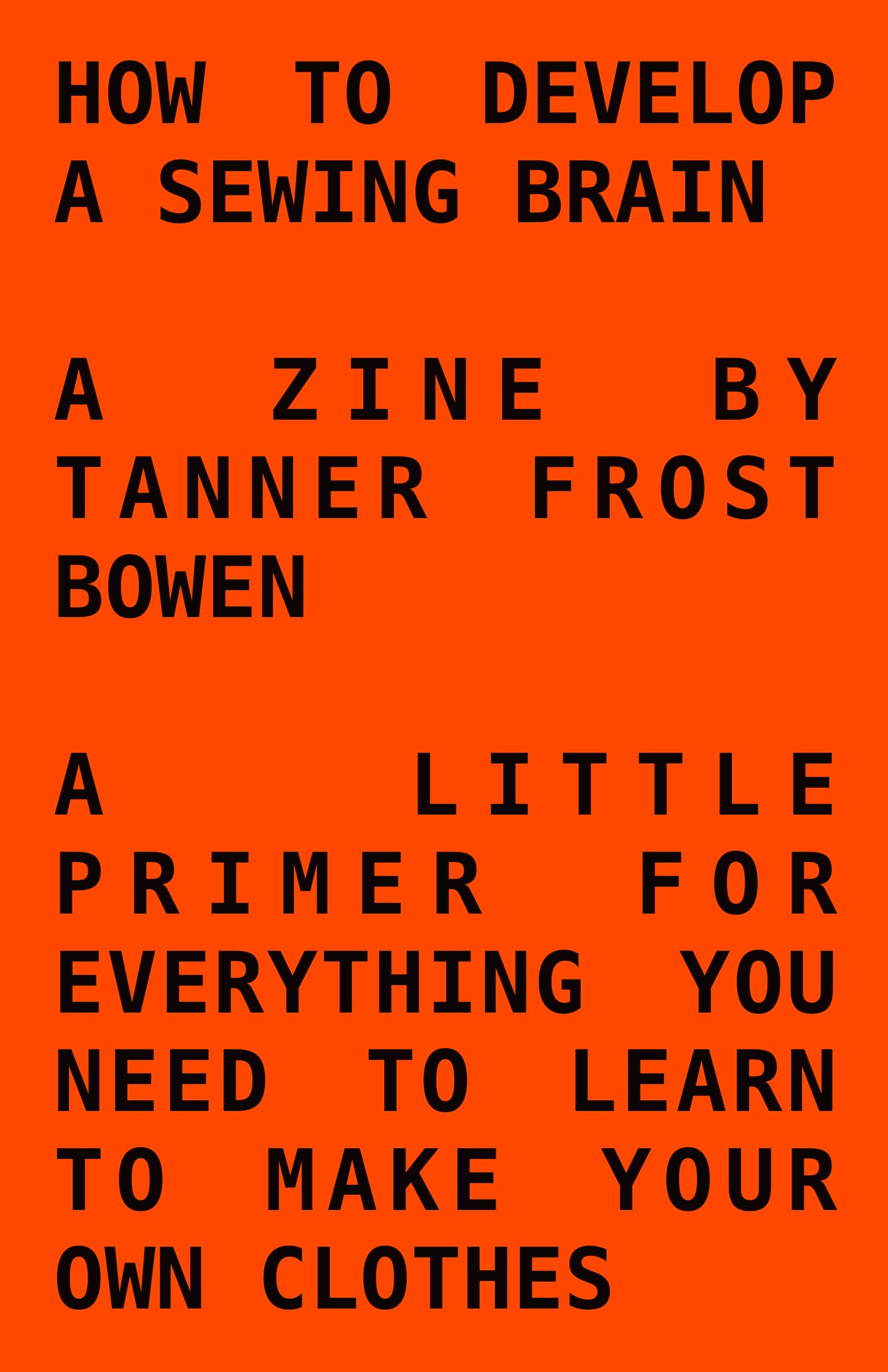 How to Develop a Sewing Brain Zine
